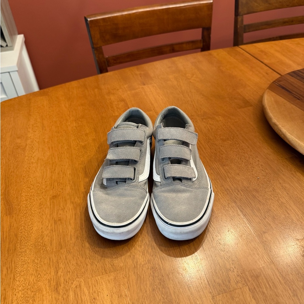 Vans Sneakers, gray with Velcro Straps. Women’s size 7.5 and men’s size 6.